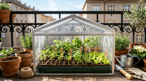 za 7 € v action: praktický mini skleník na balkon, který optimalizuje vaše jarní výsevy a pomáhá vytvořit produktivní zahradu plnou zdravých rostlin.