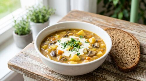 Moje rychlá bramborová polévka pomůže při hladových večerech