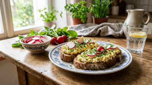 Moje vajíčková pomazánka s ředkvičkami je hotová za 9 minut a stojí pár korun