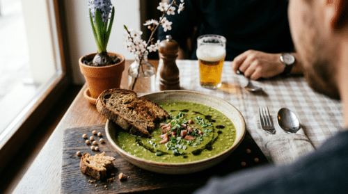 Tahle tradiční hrách s krupavým chlebem vám zachrání oběd
